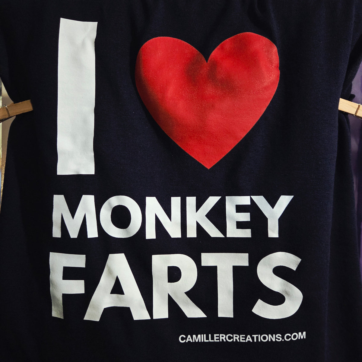 I 💜 Monkey Farts Tshirt